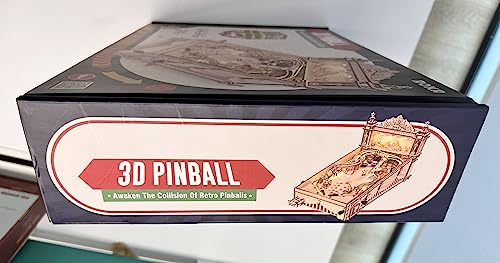 ROBOTIME 3D Pinball Machine Puzzle de Madera, Kits de Construcción de Maquetas Madera para Adultos, Cumpleaños para Jóvenes Mayores de 14 Años