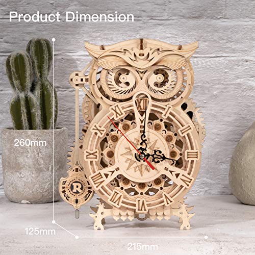 ROKR Owl Clock Puzzle 3D Maqueta Madera | Maquetas para Montar | Maquetas para Construir Adultos