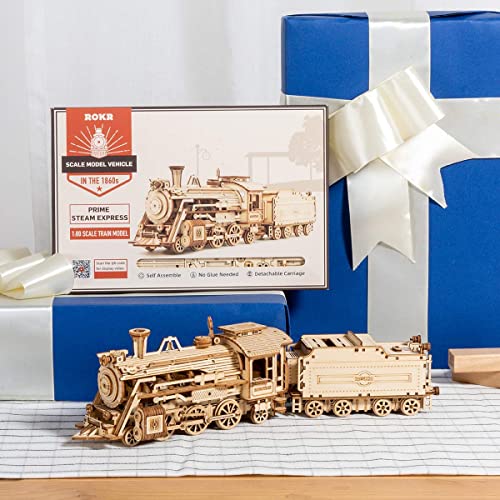 Robotime Jeep Army Cars Juguetes 3D Puzzle Model Kits Autoensamblaje Edificio de Madera Construcción mecánica Artesanía para niños, Adolescentes y Adultos