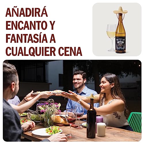 Monkey Business - Tapón de silicona con forma de sombrero, sella la botella y mantiene el vino fresco, accesorios de vino, accesorios divertidos de cocina, tapón de botella el Corko