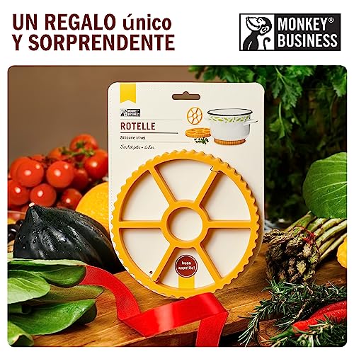 Monkey Business - Posavasos en Forma de cojín Rojo para Cocina de una Serie de Accesorios de Cocina inspirados en Pasta, Accesorios de Cocina Originales