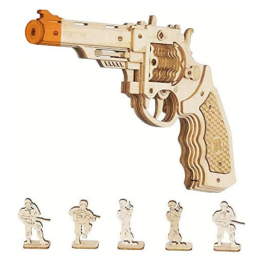 Robotime 3D Puzzle De Madera Maquetas Toys Gun - Kit De Construcción Mecánica Modelo para Niños De 14 Años para Adultos(Corsac M60)