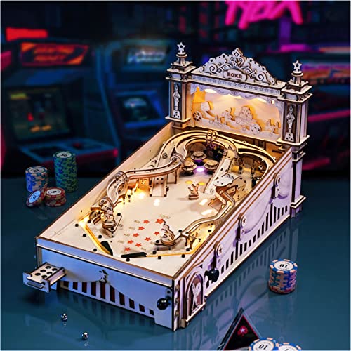 ROKR Pinball Flipper Maquetas para Construir Adultos-Puzzle 3D Juego de Mesa Adulto Idea de Regalo para Hombre Mujer