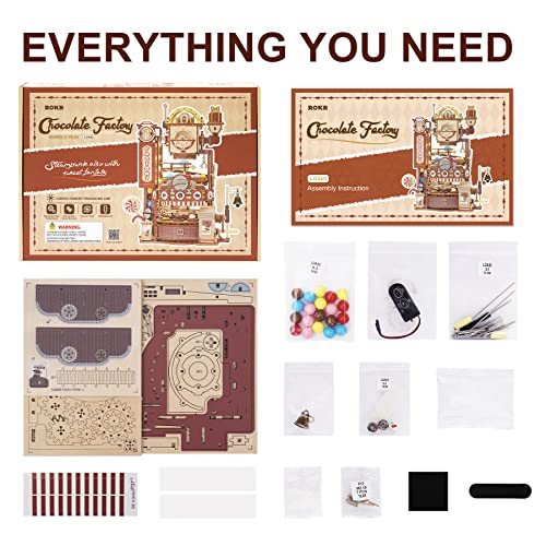 ROKR Chocolate Factory,Puzzle 3D Maquetas para Construir Montar Adultos (LGA02)