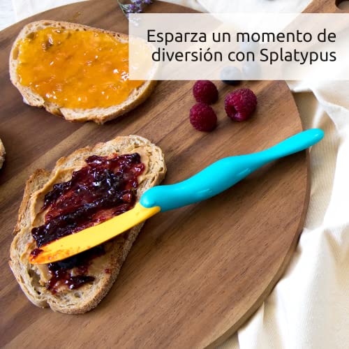 OTOTO Cuchillo Mantequilla Splatypus - Utensilios de Cocina Originales Sin BPA y 100% Aptos para Alimentos - Divertido Cuchillo Untar - Regalo Original para Untar Crepas y Llegar al Fondo del Tarro