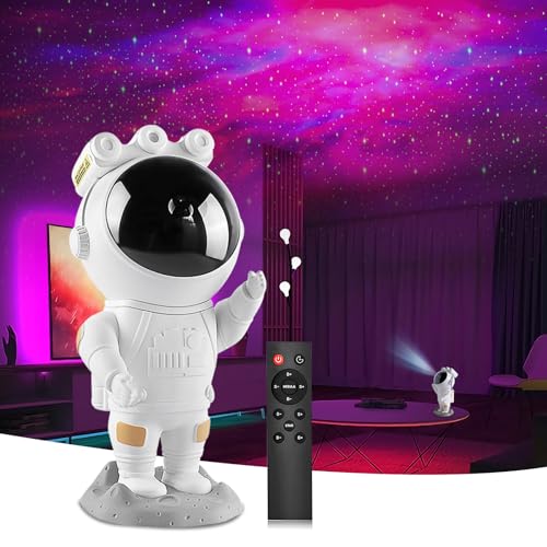 Astronautas LED Galaxy Starry Sky Night Light, luz de estrellas de astronautas con temporizador y mando a distancia, niebla para el dormitorio, regalos para niños y adultos