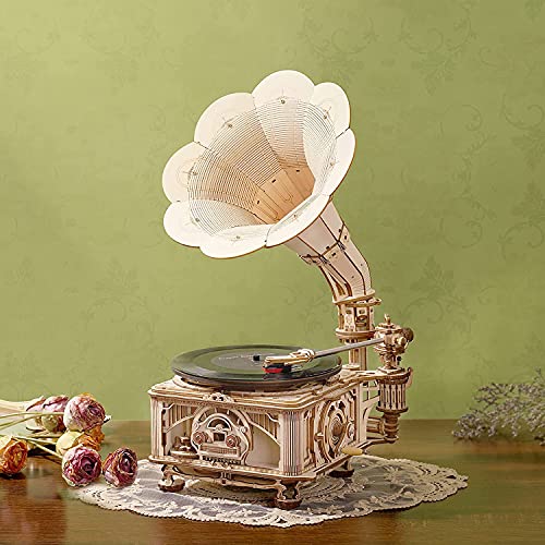 Puzzle 3D gramófono – Vinilos y engranajes en modo nostalgia